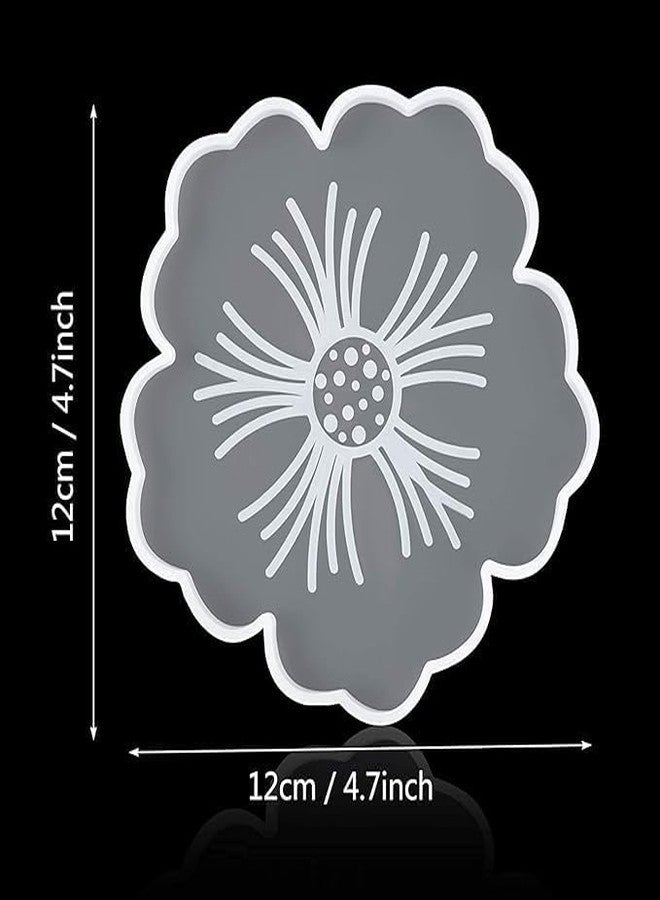 PEACORA Flower Coaster Molds, Silicone Tray Mold, DIY Crafts Cup Mats, Bowl pad, Placemat, Table Wine Tray Home Decoration - Image 2